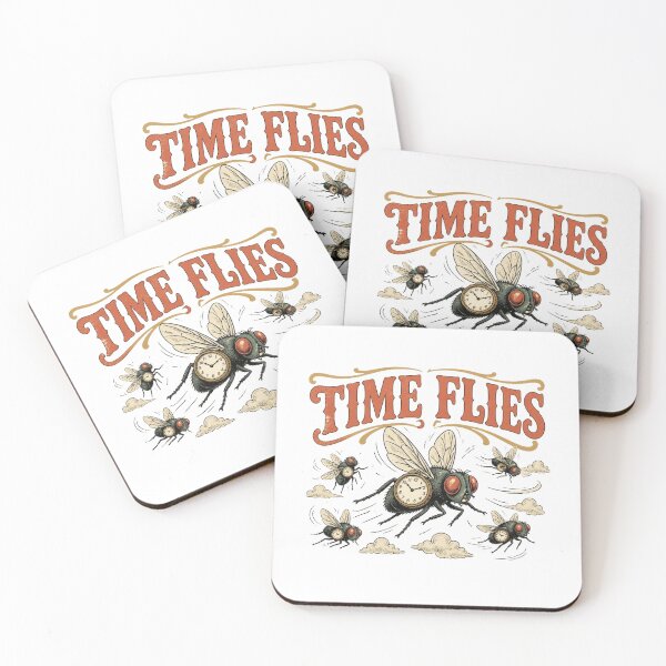 Item preview, Time Flies | Funny Vintage Clock Fly Pun designed and sold by LegacyWave.
