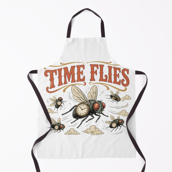 Item preview, Time Flies | Funny Vintage Clock Fly Pun designed and sold by LegacyWave.