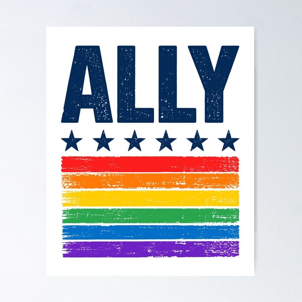 Item preview, LGBTQ Ally Rainbow Stars LGBT Flag designed and sold by wansilastomi.