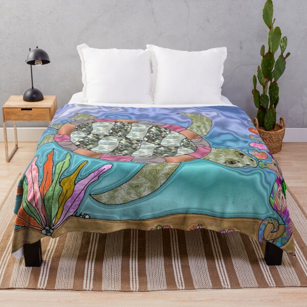 Item preview, Ocean Fantasy Sea Turtle Seahorse Kiss designed and sold by Lee Hiller Designs.