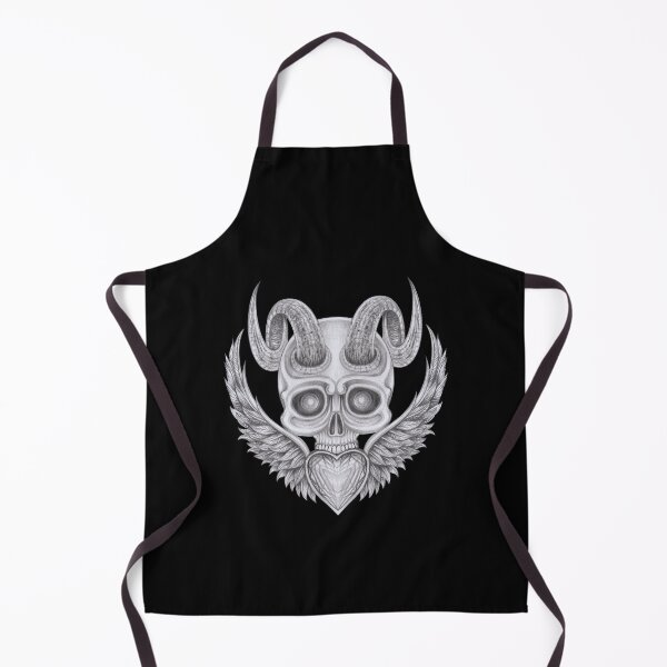 Item preview, Demon skull with wings angel heart surreal art. designed and sold by Jiwsurreal.