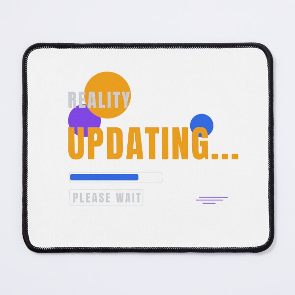 Item preview, Reality Updating – Funny Tech Status Typography Design designed and sold by HeartAndArtShop.
