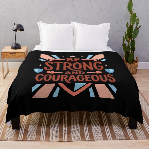 Item preview, Be Strong and Courageous – Christian Faith Quote designed and sold by stylishdzign.