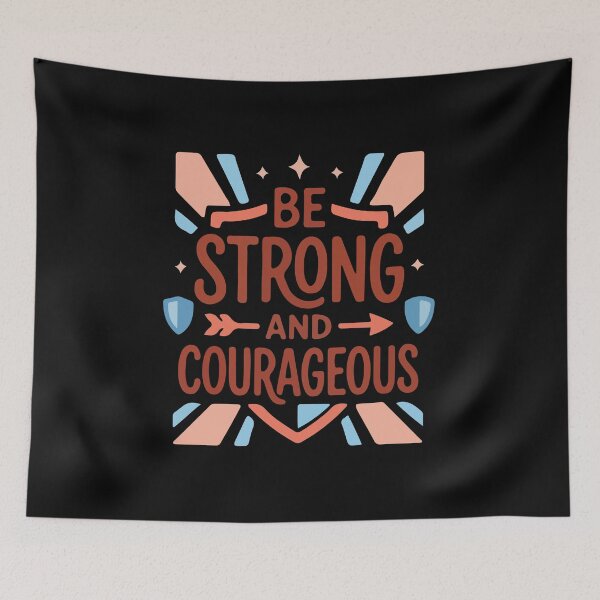 Item preview, Be Strong and Courageous – Christian Faith Quote designed and sold by stylishdzign.