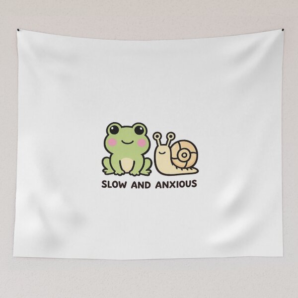 Item preview,  Slow And Anxious Snail Frog Shirt | Funny Kawaii Introvert Te designed and sold by Arties4Bread⭐⭐⭐⭐⭐.