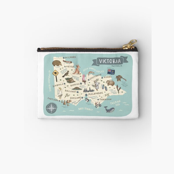 Item preview, Map of Victoria, Australia - Teal designed and sold by Those Pencil Shavings.