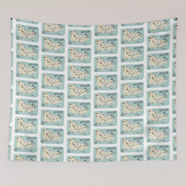 Item preview, Map of Victoria, Australia - Teal designed and sold by Those Pencil Shavings.