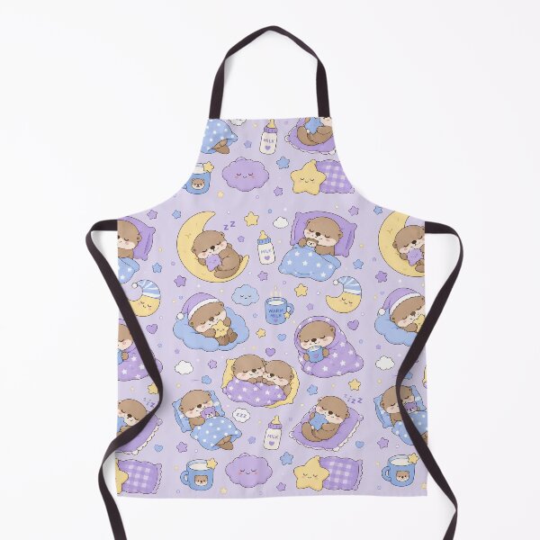 Item preview, Sleepy Otter Moon Kawaii Pattern designed and sold by Soft Berry Studio.