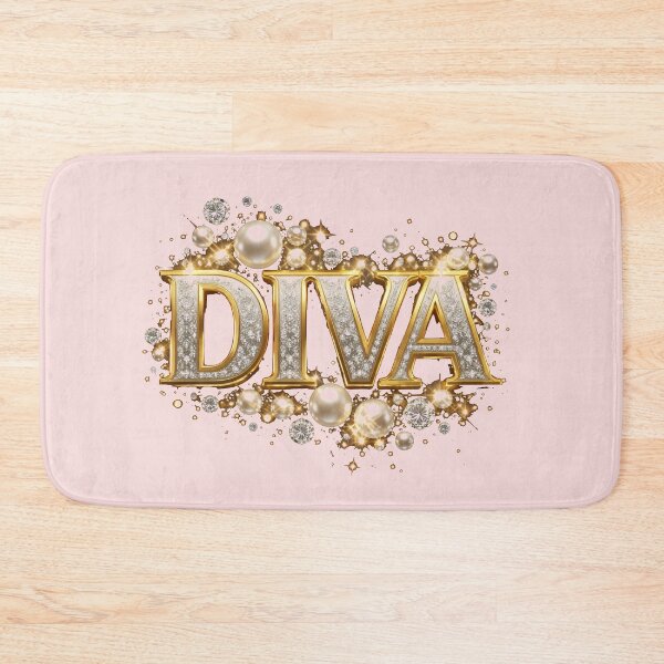 Item preview, Luxury Diva Gold Typography | Glam Glitter Queen Statement Design designed and sold by reanacreations.