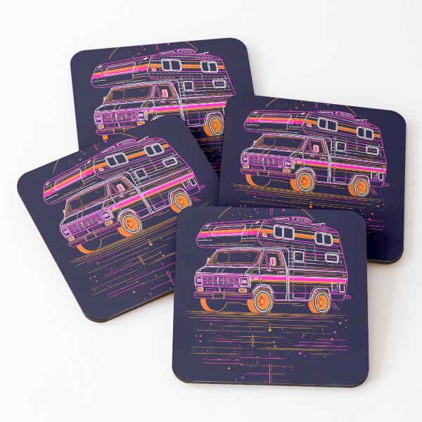 Item preview, Unique Retro Camper Van Gift for Dad — Synthwave 80s RV Art designed and sold by PixelQ.