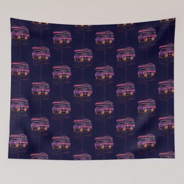 Item preview, Unique Retro Camper Van Gift for Dad — Synthwave 80s RV Art designed and sold by PixelQ.