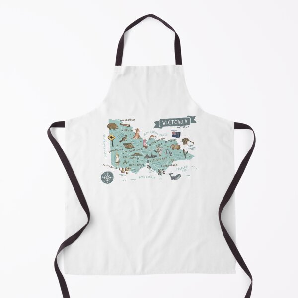 Item preview, Map of Victoria, Australia - Teal designed and sold by Those Pencil Shavings.
