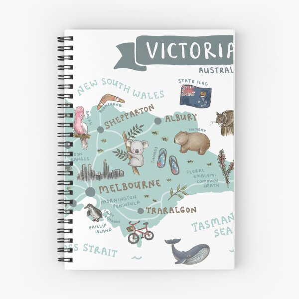 Item preview, Map of Victoria, Australia - Teal designed and sold by Those Pencil Shavings.