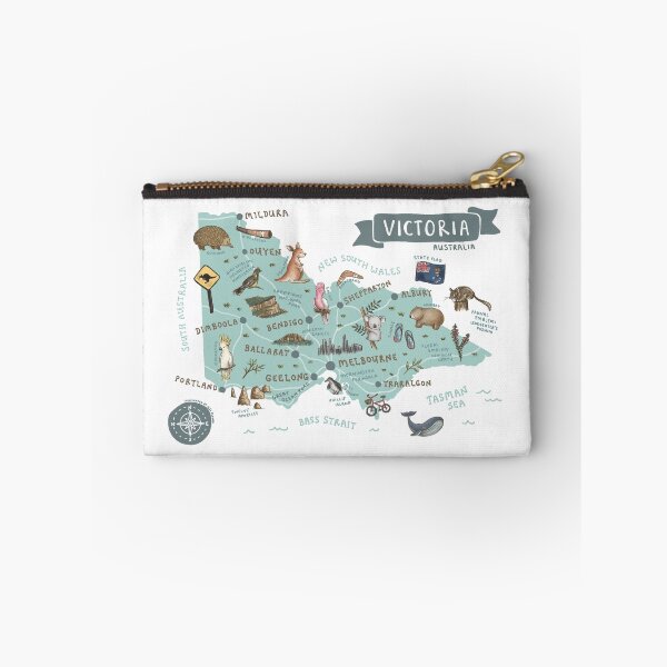 Item preview, Map of Victoria, Australia - Teal designed and sold by Those Pencil Shavings.