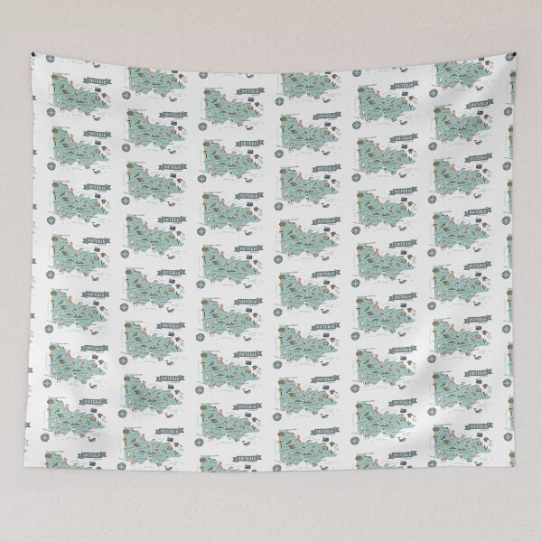 Item preview, Map of Victoria, Australia - Teal designed and sold by Those Pencil Shavings.