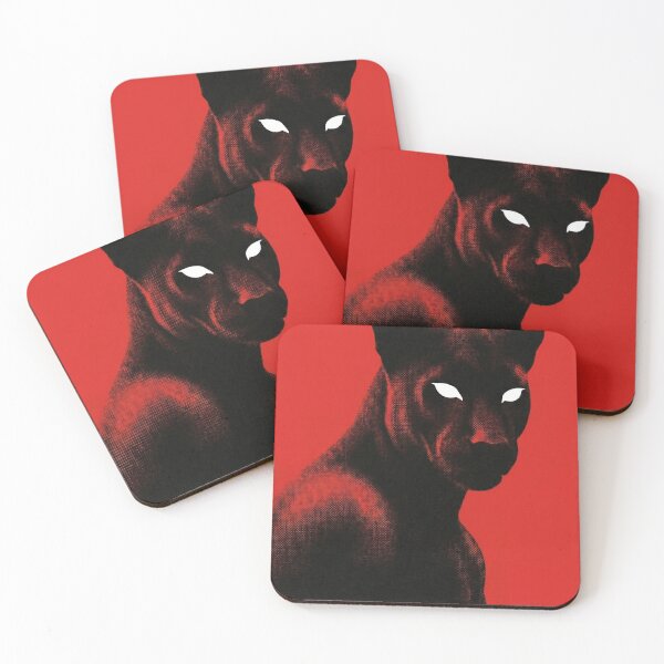 Item preview, JAGUAIRE Blood Red Phantom Jaguar | Dark Wildlife Illustration designed and sold by Collision19.