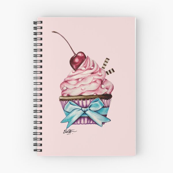 Item preview, Whimsical Cupcake Illustration with Pink Frosting & Cherry designed and sold by pandoralyfe.