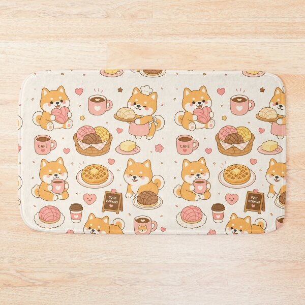 Item preview, Shiba Bakery Morning Kawaii Pattern designed and sold by Soft Berry Studio.
