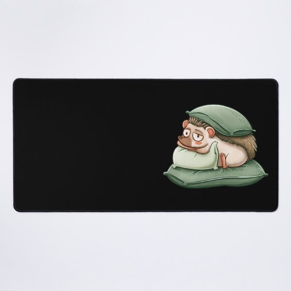 Item preview, Cute Sleepy Hedgehog Resting on Pillows Cozy Watercolor Sticker designed and sold by VikArt7.