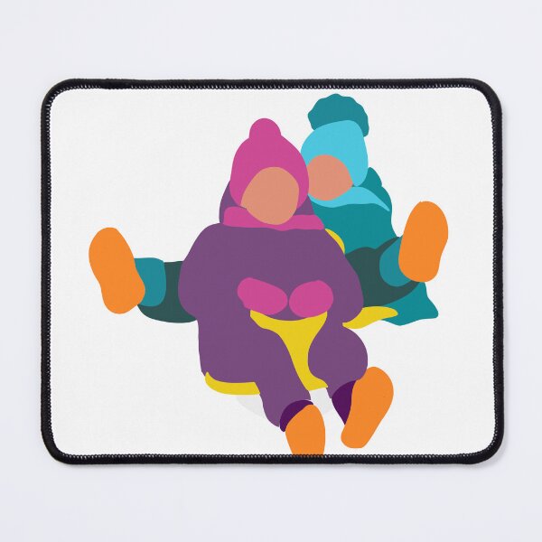 Item preview, Colorful Winter Sled Ride Family Illustration designed and sold by VectOstyle.