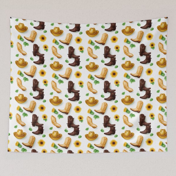 Item preview, Classic Western Cowboy Hat And Sunflower Pattern designed and sold by igraphixart.