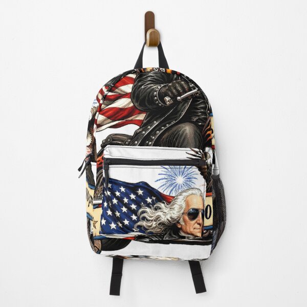 Item preview, George Washington Biker Patriotic 4th of July  designed and sold by Zara Art House.