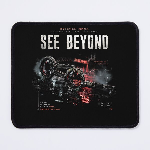 Item preview, Cyberpunk Techwear Goggles See Beyond Black Streetwear T-Shirt designed and sold by IXM_CREATION.