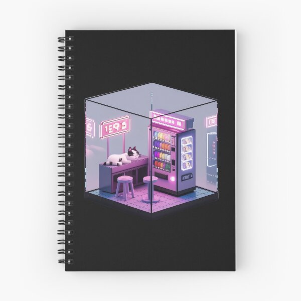 Item preview, Cyberpunk Japanese Vending Machine Neon Glass Cube Diorama  designed and sold by RareVisuals.