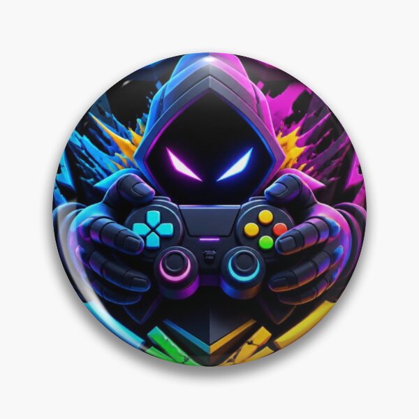 Item preview, Neon Hooded Gamer Shadow Esports Mascot Shield designed and sold by AgnesB77.