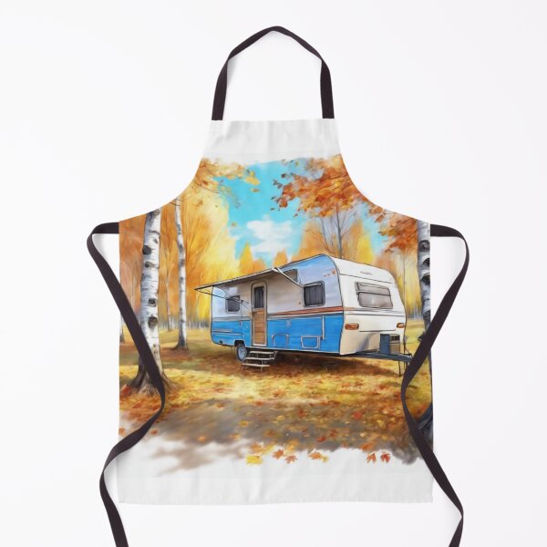 Item preview, Autumn Wanderlust Retro Caravan in Golden Woods designed and sold by UmSkelig834.