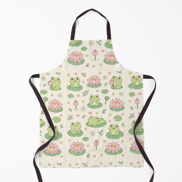 Item preview, Frog Lily Garden Kawaii Pattern designed and sold by Soft Berry Studio.