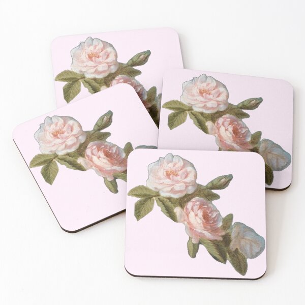 Item preview, vintage pink rose flowers from oil painting sticker designed and sold by inainart.