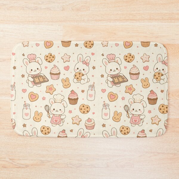 Item preview, Bunny Cookie Bakery Kawaii Pattern designed and sold by Soft Berry Studio.