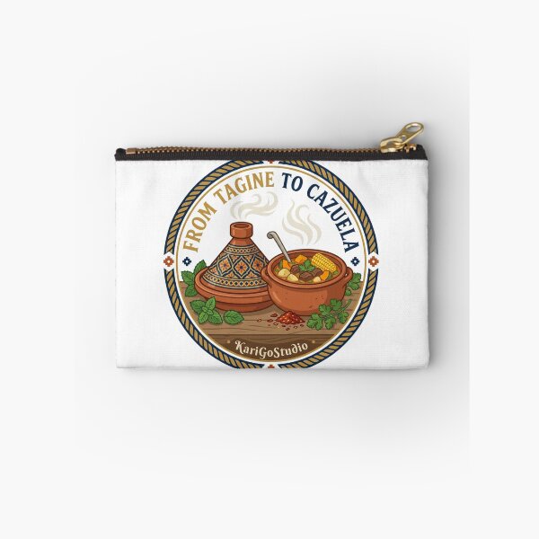 Item preview, From Tagine to Cazuela — Morocco Chile Food Badge Art designed and sold by KariGoStudio.