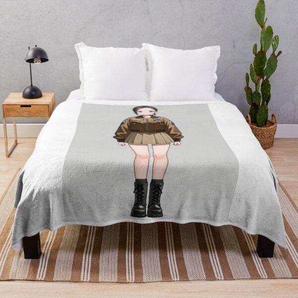 Item preview, Fashion - Woman in Brown Bomber Jacket Mini Skirt Combat Boots Anime Variant 3 designed and sold by AnimeShin.