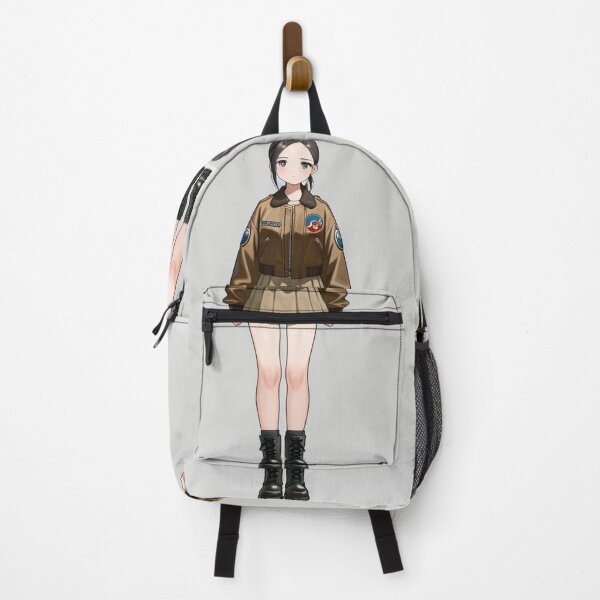 Item preview, Fashion - Woman in Brown Bomber Jacket Mini Skirt Combat Boots Anime Variant 3 designed and sold by AnimeShin.