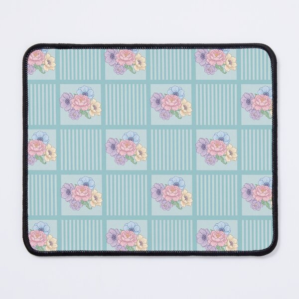 Item preview, Elegant flowers seamless pattern over stripes design designed and sold by AlicinaM.