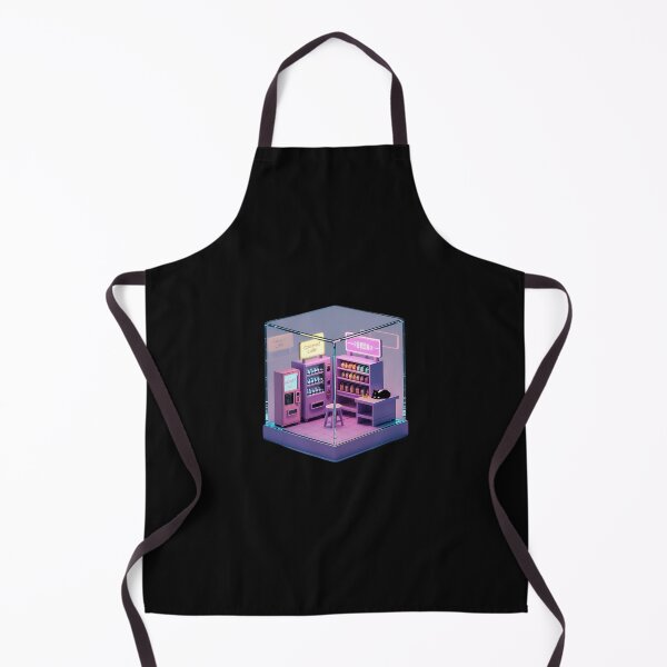 Item preview, Pixel Art Neon Cyberpunk Store Isometric Glass Cube Diorama designed and sold by RareVisuals.