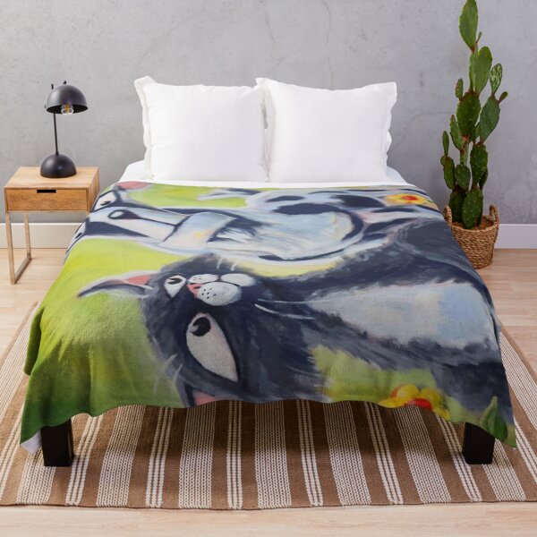 Item preview, Who's The Goat? - Whimsical Cat and Goat Art Acrylic Painting designed and sold by etourist.