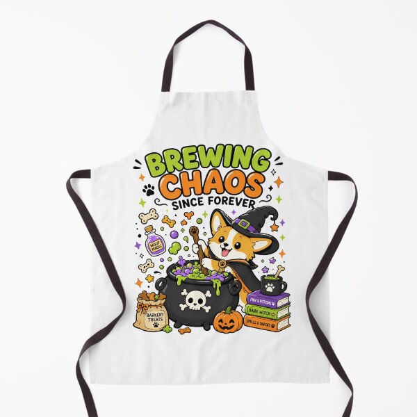 Item preview, Brewing Chaos Since Forever Funny Corgi Witch Halloween Shirt designed and sold by MaynyStudio.