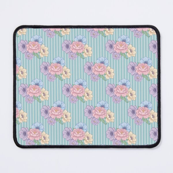 Item preview, Elegant flowers seamless pattern over stripes design designed and sold by AlicinaM.
