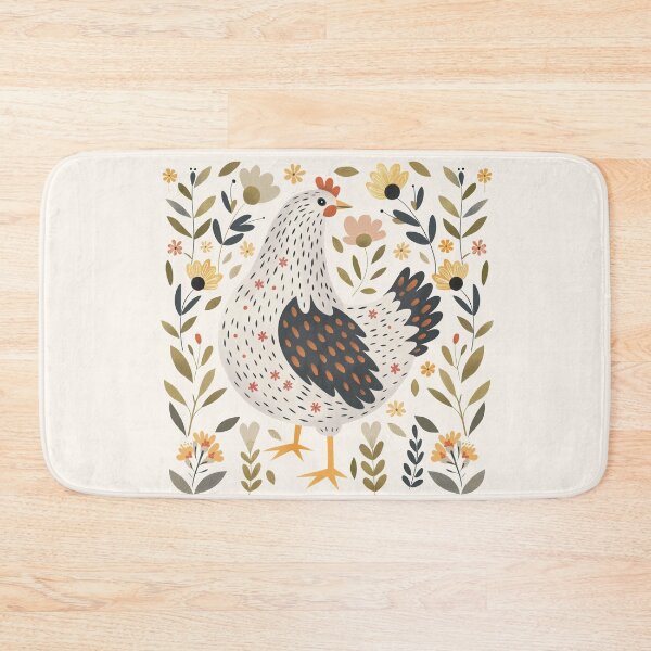 Item preview, Scandinavian Folk Art, Floral Chicken designed and sold by xiao xuans.