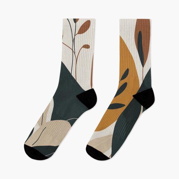 Item preview, Abstract Leaf Wall Art Earth Tones designed and sold by EnmarcArt.