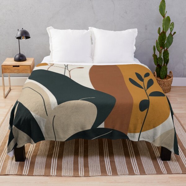 Item preview, Abstract Leaf Wall Art Earth Tones designed and sold by EnmarcArt.