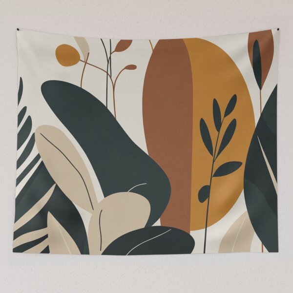 Item preview, Abstract Leaf Wall Art Earth Tones designed and sold by EnmarcArt.