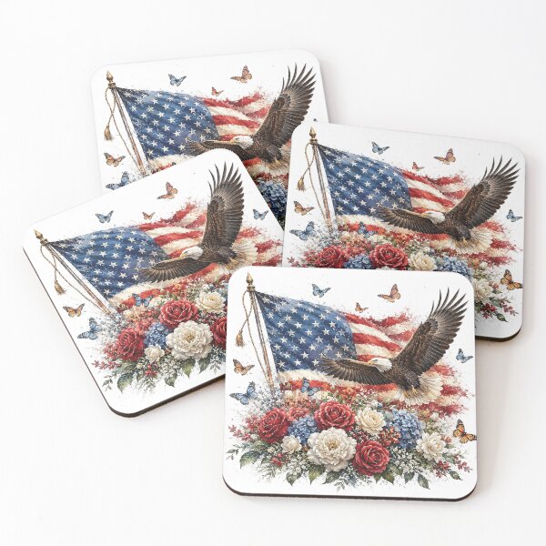 Item preview, American Eagle Patriotic Floral USA Design designed and sold by PetalGarden.