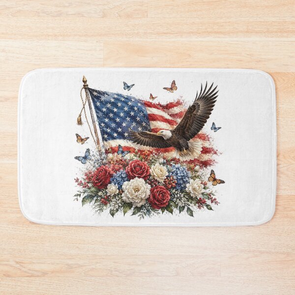 Item preview, American Eagle Patriotic Floral USA Design designed and sold by PetalGarden.