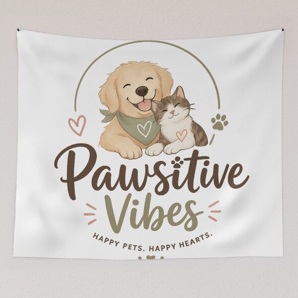 Item preview, Pawsitive Vibes Only | Happy Pets Lover T-Shirt & Sticker designed and sold by CreativeNest Prints.