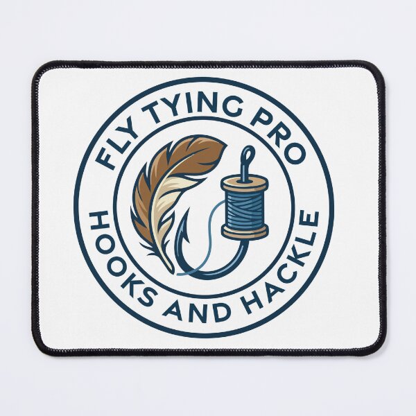 Item preview, Fly Tying Illustrtion logo style "Fly Tying Pro, Hooks and Hackle". designed and sold by Art-Horizon.