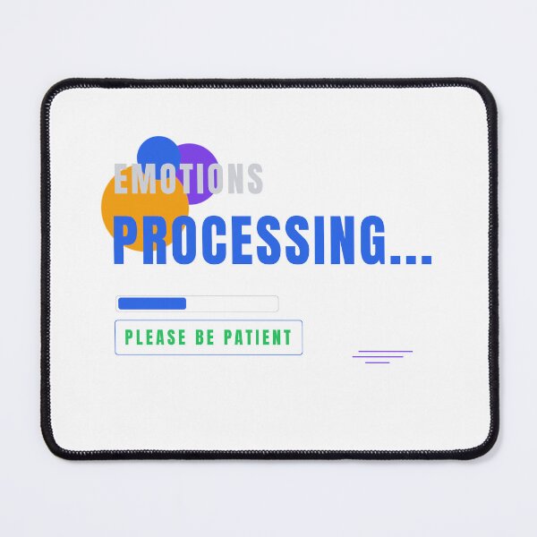 Item preview, Emotions Processing – Funny Tech Typography Design designed and sold by HeartAndArtShop.